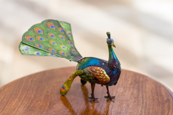 German Clockwork Tin Toy Peacock