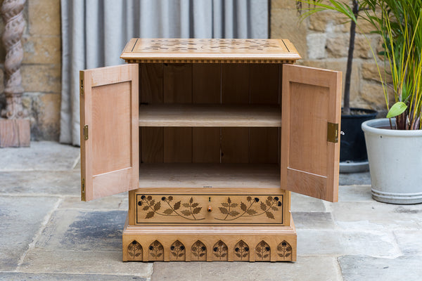 A Pearwood Marquetry Cabinet