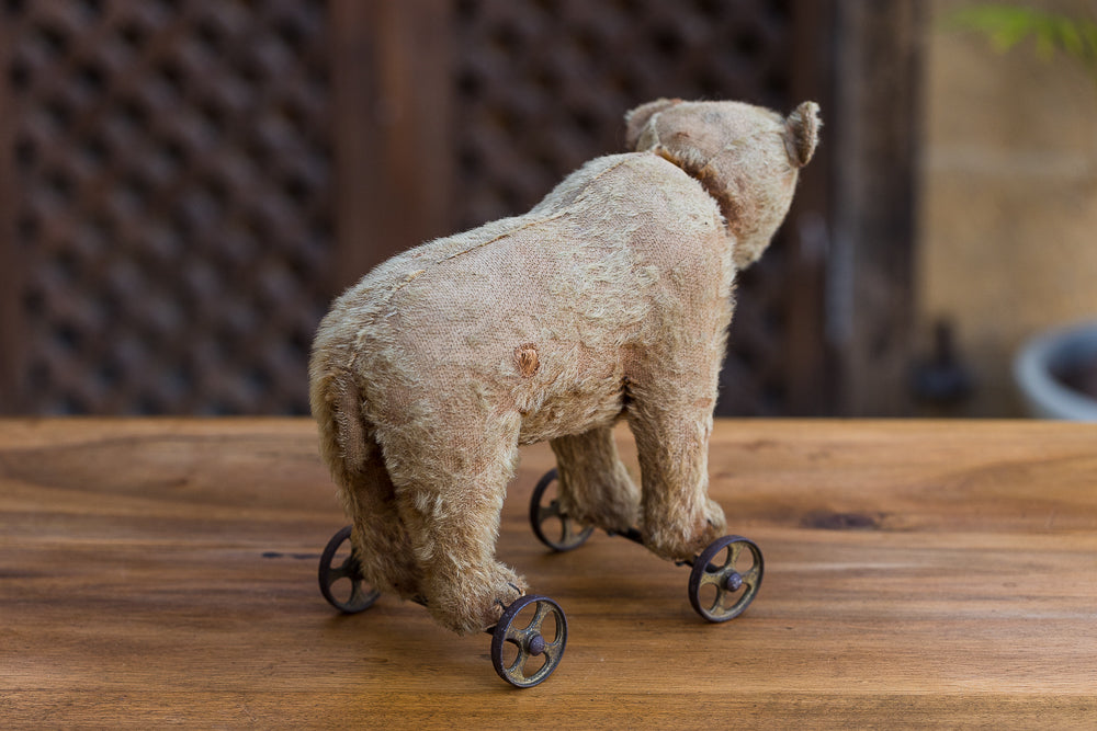 Original steiff bear on wheels deals