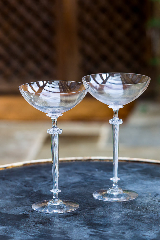 Offbeat Interiors - A Pair of Antique Cocktail Glasses