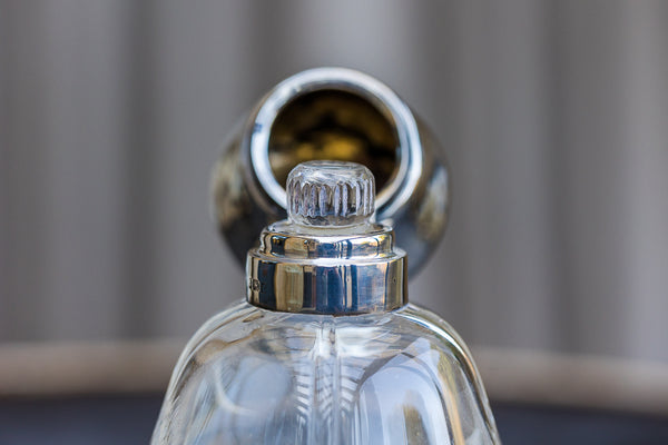 Silver Mounted and Cut Glass Scent Bottle
