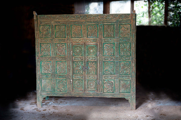 Offbeat Interiors - Antique Indian larder cupboard