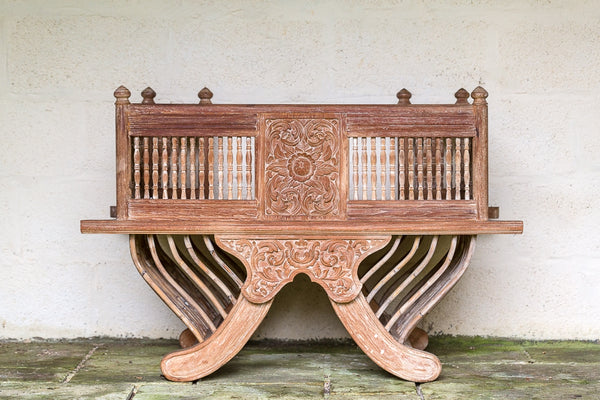 Offbeat Interiors - Small Antique Harwood Indian Elephant Seat
