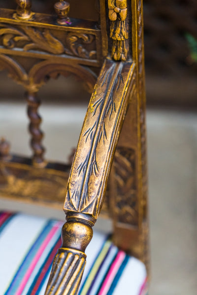 Offbeat Interiors - Gilt Wood Open Armchairs in the Renaissance Revival Style