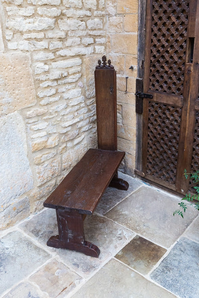 Offbeat Interiors - Gothic Revival Carved Oak Bench