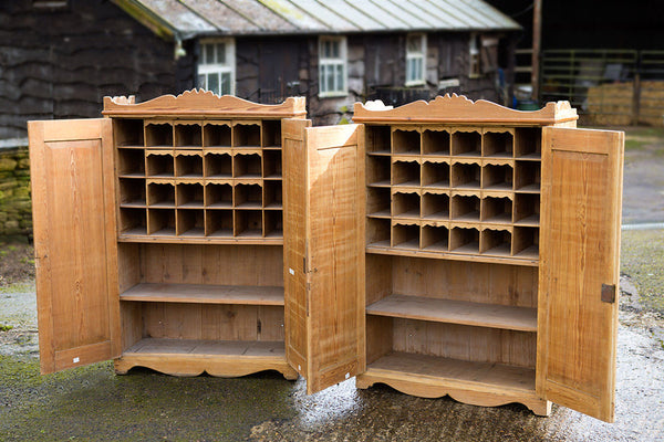 Offbeat Interiors - A Matching Pair of Vintage Pine Wall Cabinets