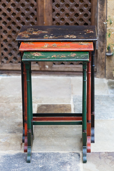 Offbeat Interiors - A Nest of Three Japanned Occasional Tables