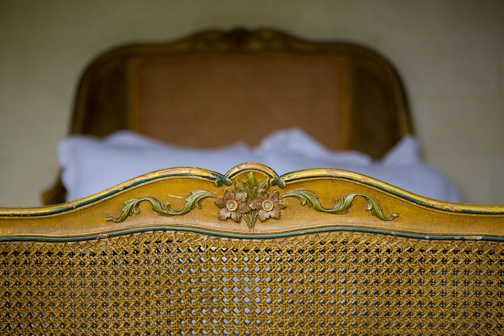 Offbeat Interiors - Twentieth Century Louis XV Wicker Bed